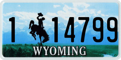 WY license plate 114799