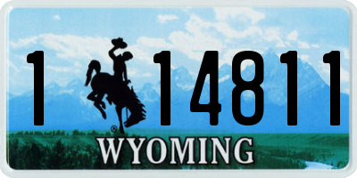 WY license plate 114811