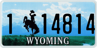 WY license plate 114814