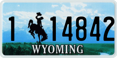 WY license plate 114842