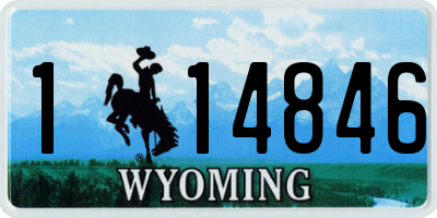 WY license plate 114846