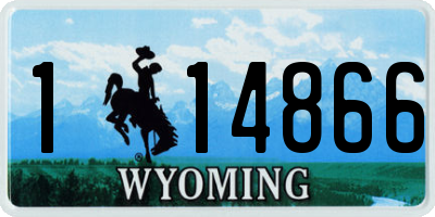 WY license plate 114866