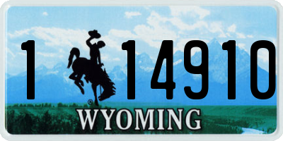 WY license plate 114910