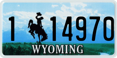 WY license plate 114970