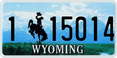WY license plate 115014