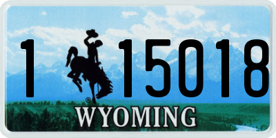 WY license plate 115018