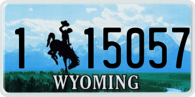 WY license plate 115057