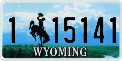 WY license plate 115141