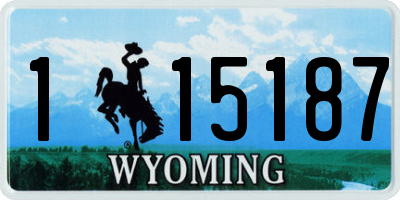 WY license plate 115187