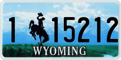 WY license plate 115212