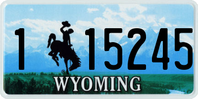 WY license plate 115245