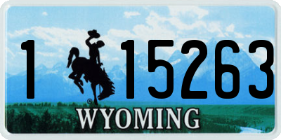 WY license plate 115263