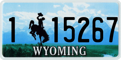 WY license plate 115267