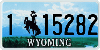WY license plate 115282