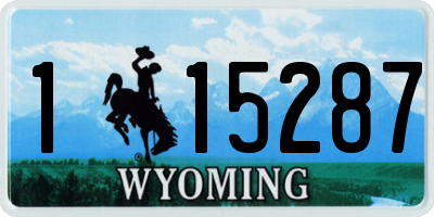WY license plate 115287