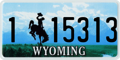 WY license plate 115313