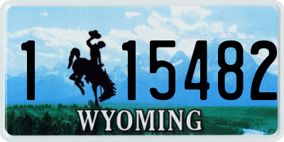 WY license plate 115482