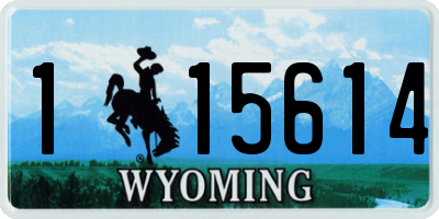 WY license plate 115614