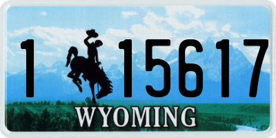 WY license plate 115617