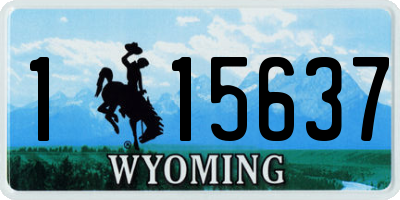WY license plate 115637
