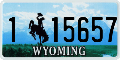 WY license plate 115657
