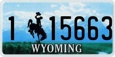 WY license plate 115663