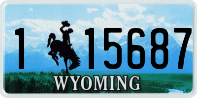 WY license plate 115687