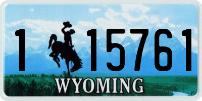WY license plate 115761