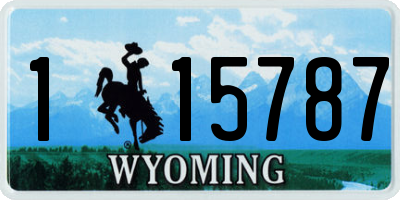 WY license plate 115787