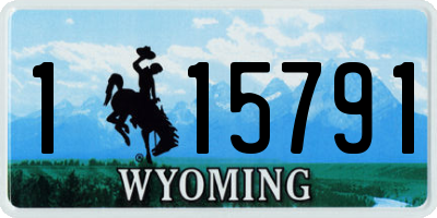 WY license plate 115791