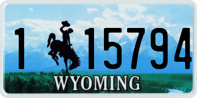 WY license plate 115794
