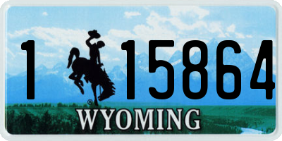 WY license plate 115864