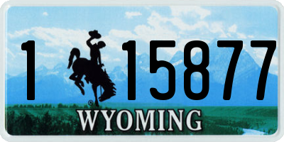 WY license plate 115877