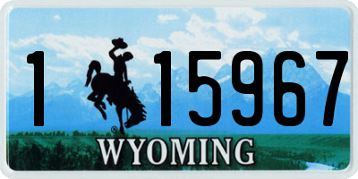 WY license plate 115967