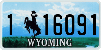 WY license plate 116091