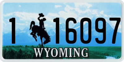 WY license plate 116097