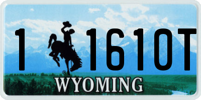WY license plate 11610T