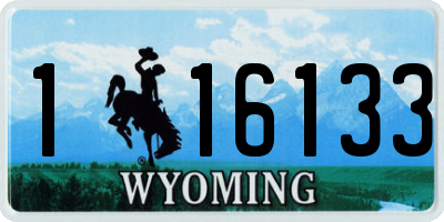 WY license plate 116133