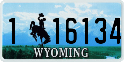 WY license plate 116134