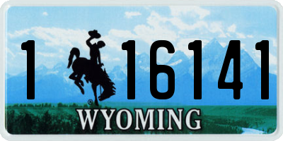 WY license plate 116141