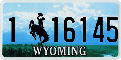 WY license plate 116145
