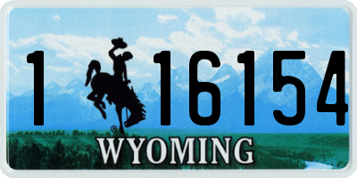 WY license plate 116154