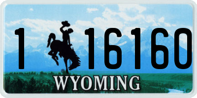 WY license plate 116160