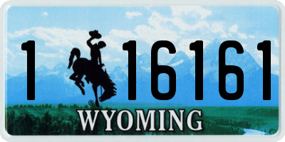 WY license plate 116161
