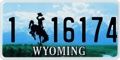 WY license plate 116174