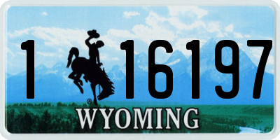 WY license plate 116197