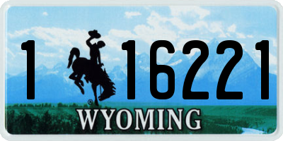 WY license plate 116221