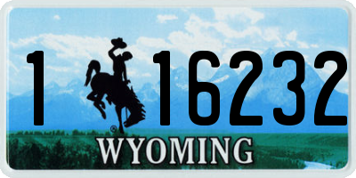 WY license plate 116232