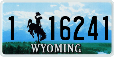 WY license plate 116241