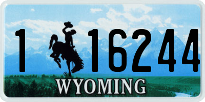 WY license plate 116244